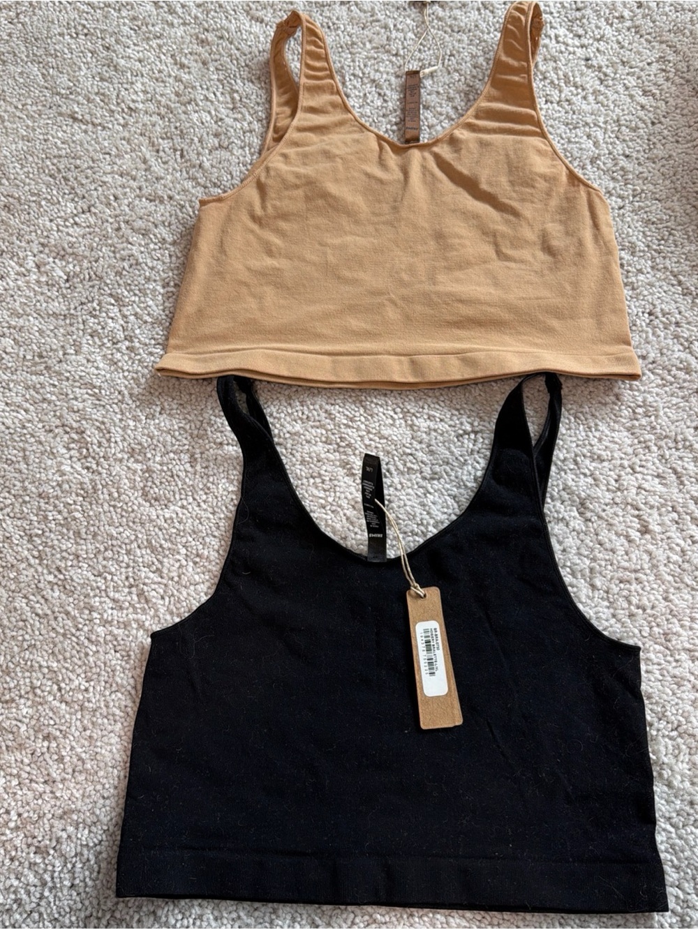 Skims Hosiery Bralette NWT Lot of 2 Sz L / XL Tan & Black - Picture 6 of 7